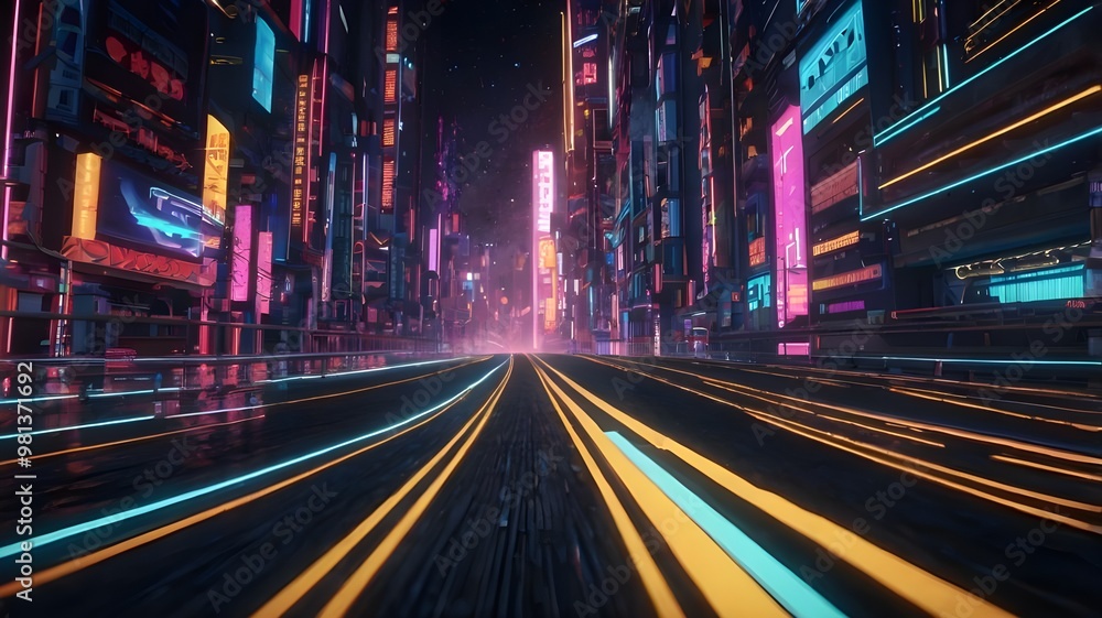 Obraz premium traffic at night