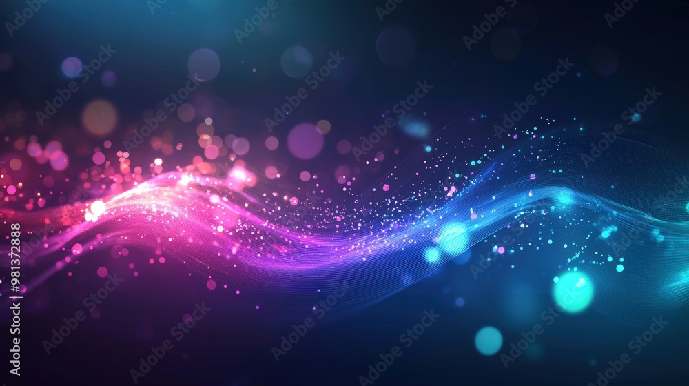 Obraz premium Sleek Abstract Gradient Background with Deep Blues, Purples, and Light Flares for Minimalist Design