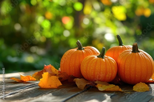 Cozy Autumn Arrangement Featuring Pumpkins and Leaves