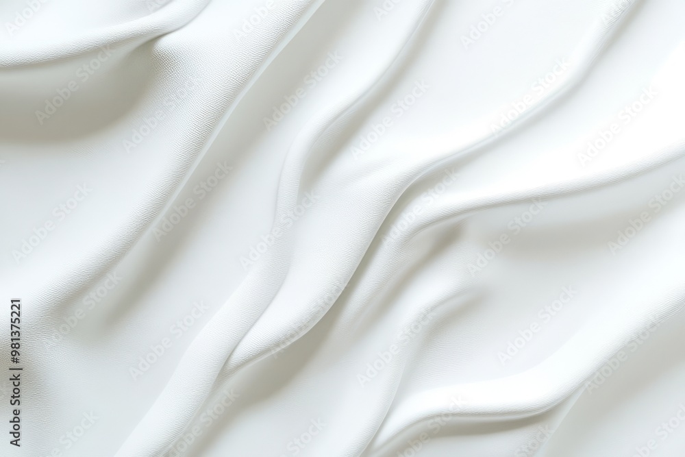 Obraz premium Gentle white leather with wave accents