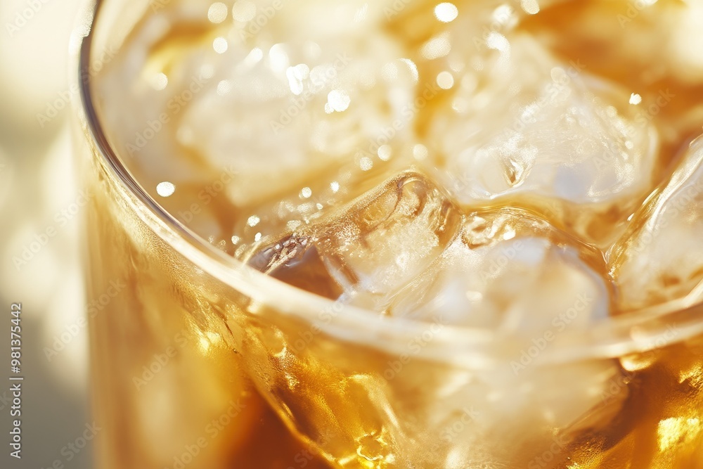 Cool and Creamy Iced Coffee with Ice Cubes Cool and Creamy Iced Coffee with Ice Cubes