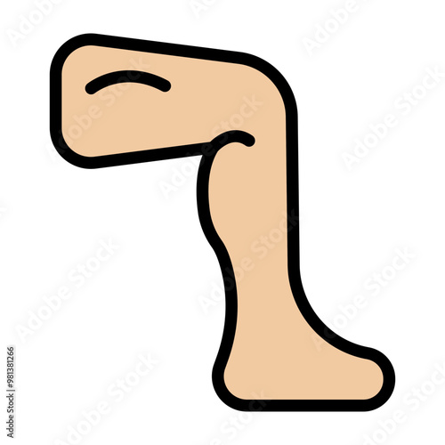 Thighs Vector Filled Icon Design