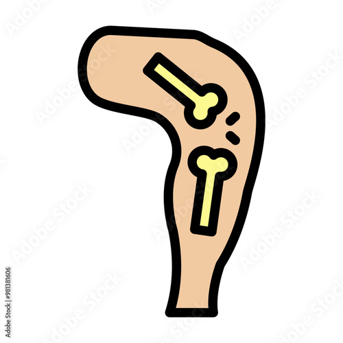 Limb Joints Vector Filled Icon Design
