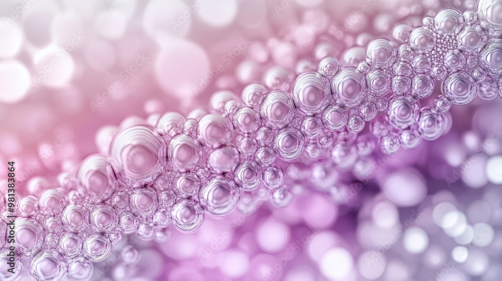 A visually captivating image featuring abstract bubbles in soft pink and purple hues, This can be used for design projects, backgrounds, marketing materials A visually captivating image featuring abstract bubbles in soft pink and purple hues, This can be used for design projects, backgrounds, marketing materials