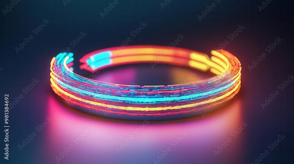 Glowing arrows forming an upward spiral, symbolizing teamwork and organized growth in business Glowing arrows forming an upward spiral, symbolizing teamwork and organized growth in business