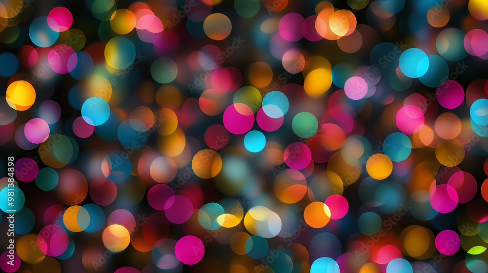 Naklejka premium Colorful bokeh circles without background, can be used for frames, borders, textures, background elements, clip art. Bokeh. Illustration