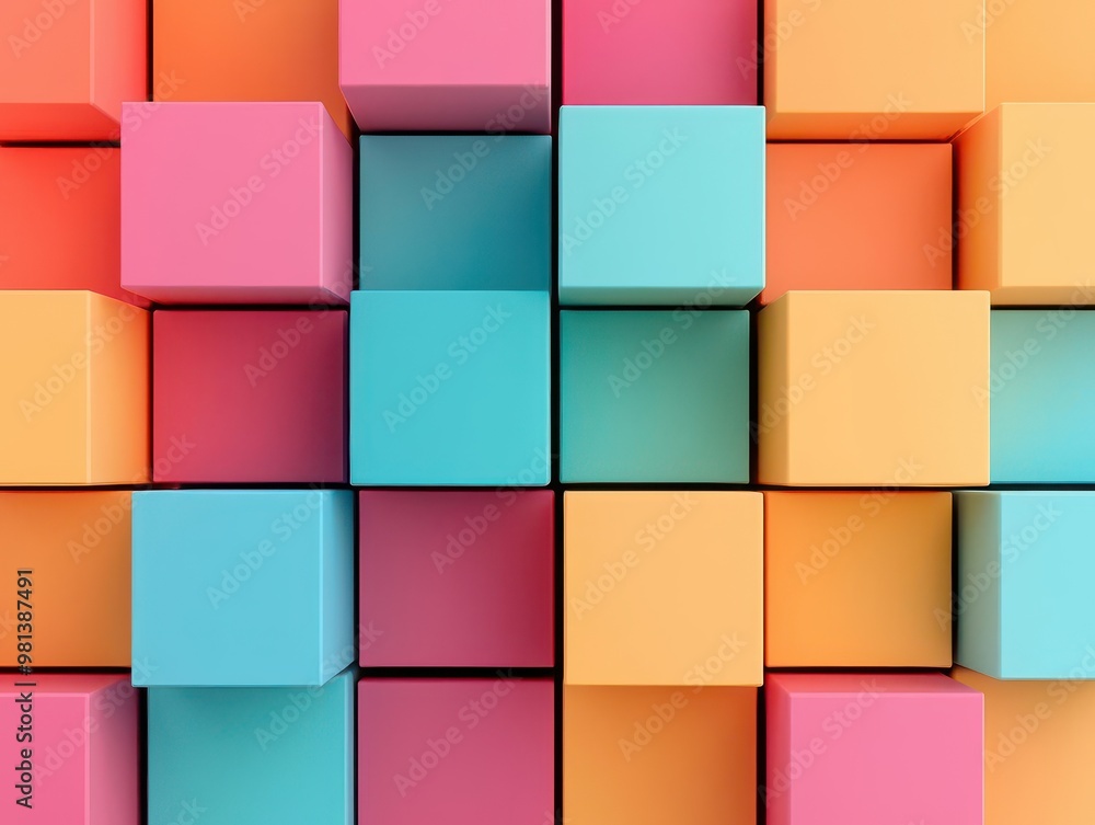 Abstract blocks connecting to form a stable structure, symbolizing teamwork and strong organizational foundations Abstract blocks connecting to form a stable structure, symbolizing teamwork and strong organizational foundations