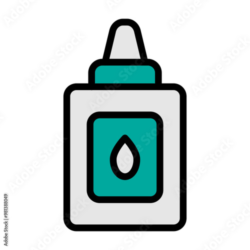 Glue Bottle Vector Filled Icon Design