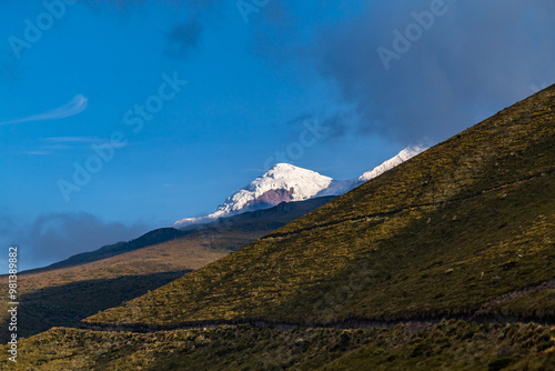 Andean landscape, Cayambe volcano photo