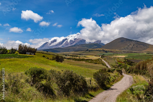 Andean landscape, Cayambe volcano photo