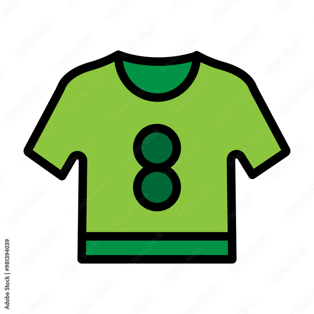Sports Jersey Vector Filled Icon Design Sports Jersey Vector Filled Icon Design