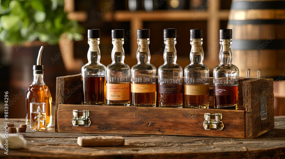 This is a gift package that includes a selection of fine spirits, like whiskey, bourbon, rum, and tequila. It's ready to be shipped. This is a gift package that includes a selection of fine spirits, like whiskey, bourbon, rum, and tequila. It's ready to be shipped.