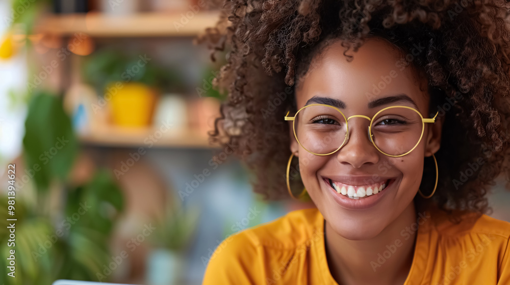 Image of young beautiful joyful woman smiling while working with laptop Image of young beautiful joyful woman smiling while working with laptop