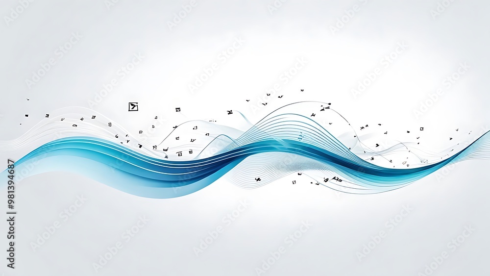 abstract flowing business wave on white background abstract flowing business wave on white background