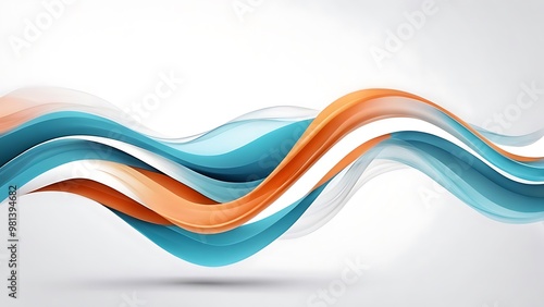 abstract flowing business wave on white background