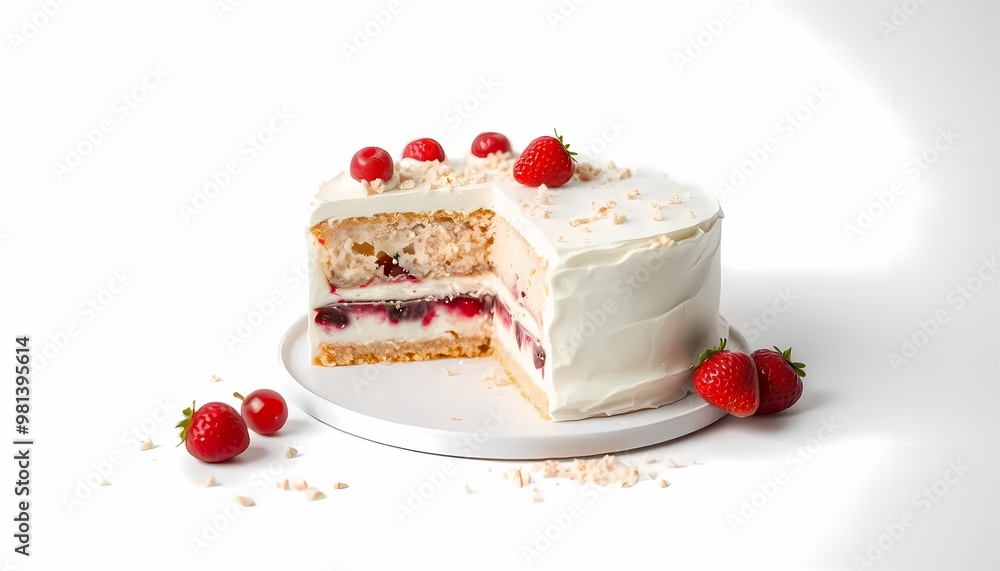 cake with cherries cake with cherries