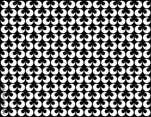 Motif Pattern Created by Deformation of the Circle Shape. Modern and Contemporary Style. Can use for Decoration, Background, Tile, Wallpaper, Wrapping, Fabric, Textile, Carpet, etc