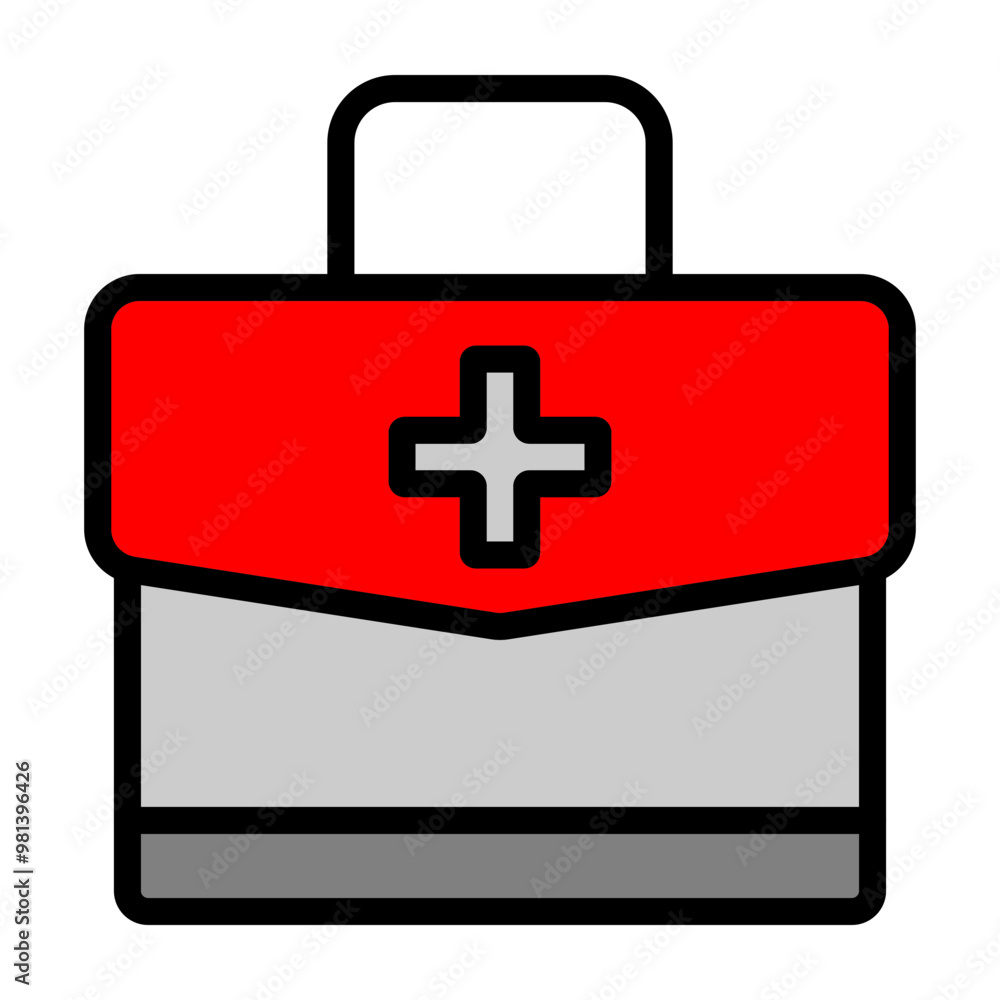 Fototapeta premium Medication Box Vector Filled Icon Design