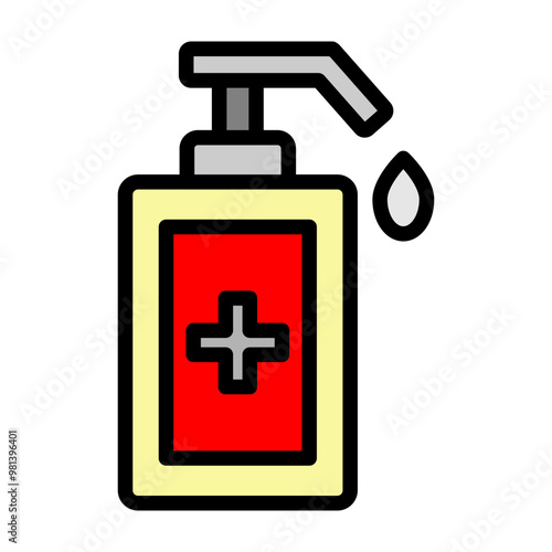 Hand Sanitizer Vector Filled Icon Design