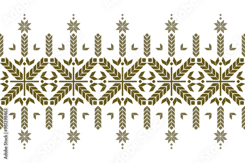 Vector illustration of an ethnic geometric pattern. Bohemian seamless pattern. Embroidery. Seamless traditional design pattern for fabrics, backgrounds, carpets, wallpapers, clothes, and pillowcases.