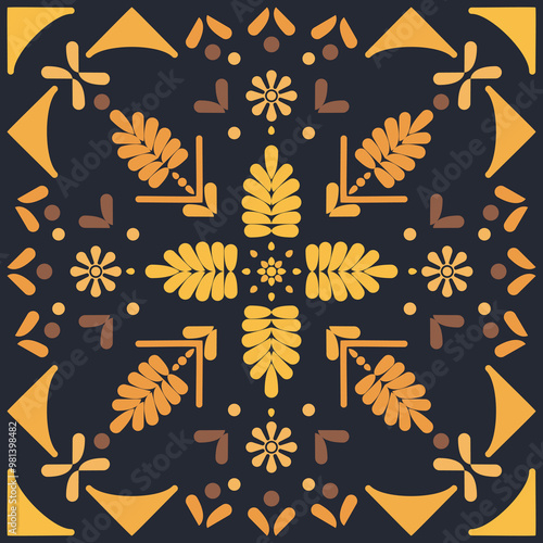 Vector illustration of an ethnic geometric pattern. Bohemian seamless pattern. Embroidery. Seamless traditional design pattern for fabrics, backgrounds, carpets, wallpapers, clothes, and pillowcases.