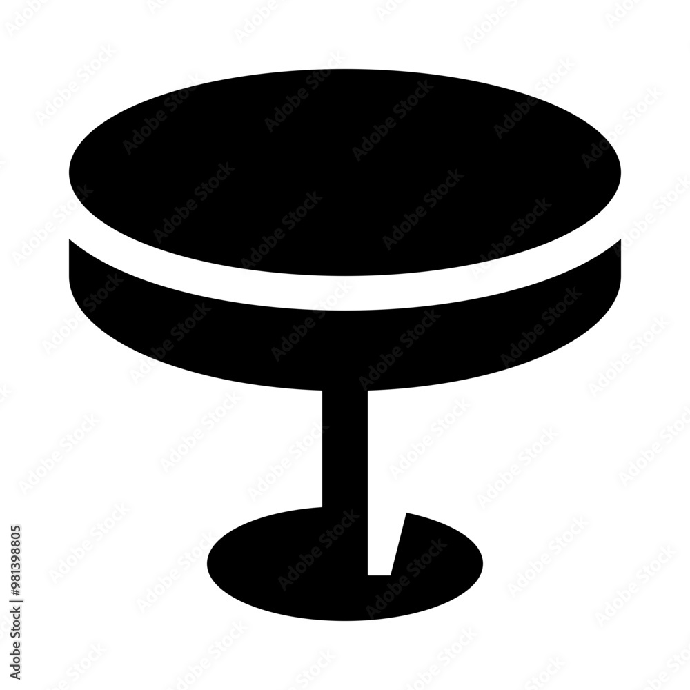 Bistro Table Solid Icon Bistro Table Solid Icon