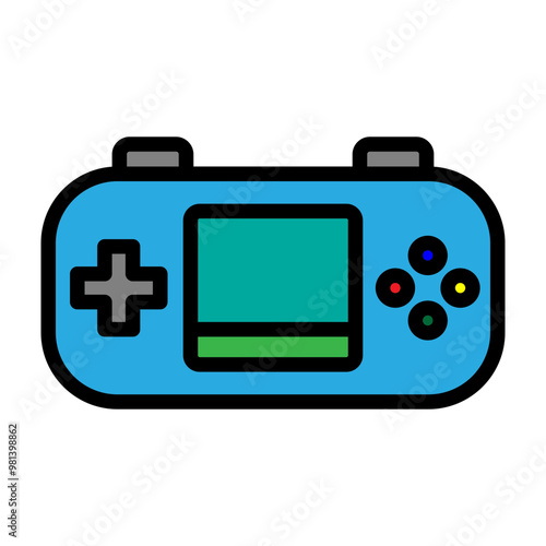 Gaming Console Vector Filled Icon Design