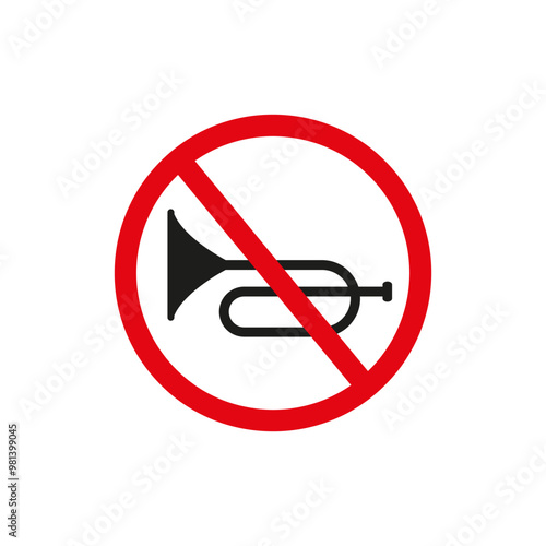 Don't honk the horn. A simple flat vector illustration on a white background