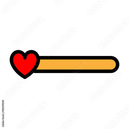 Health Bar Vector Filled Icon Design