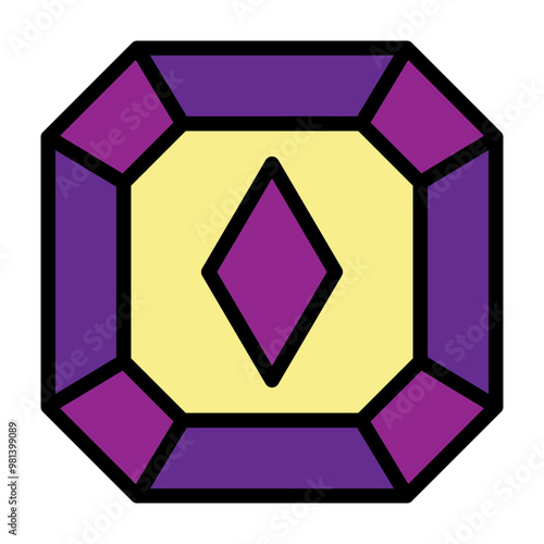 Gem Vector Filled Icon Design