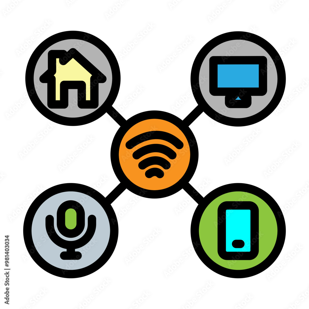 IoT Device Vector Filled Icon Design IoT Device Vector Filled Icon Design