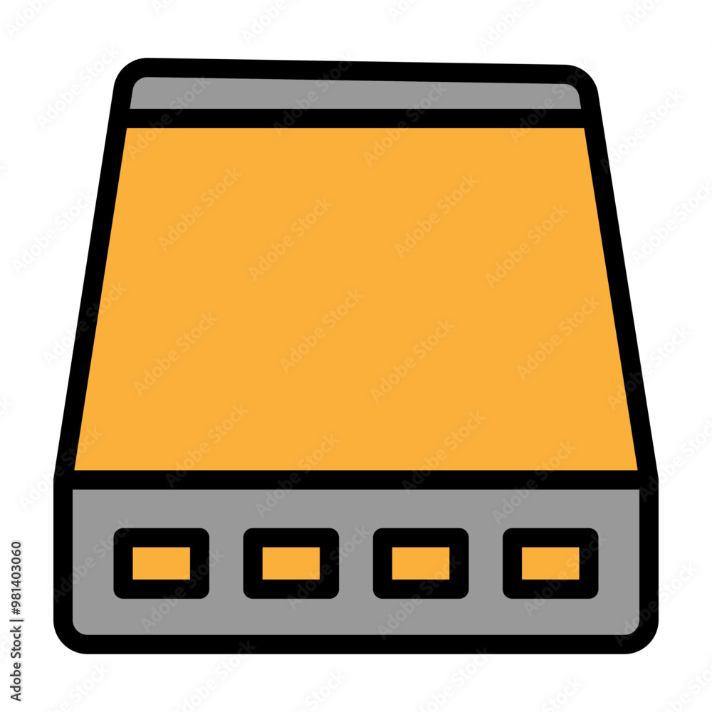 Network Switch Vector Filled Icon Design Network Switch Vector Filled Icon Design
