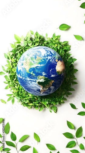 White backdrop highlighting Earth Day and environmental awareness image 