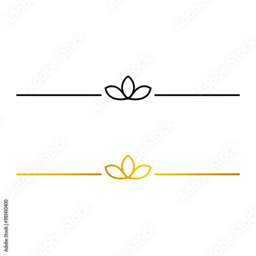 Simple black and gold ornamental divider