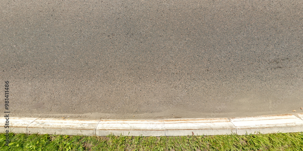Fototapeta premium view from above on texture of asphalt road