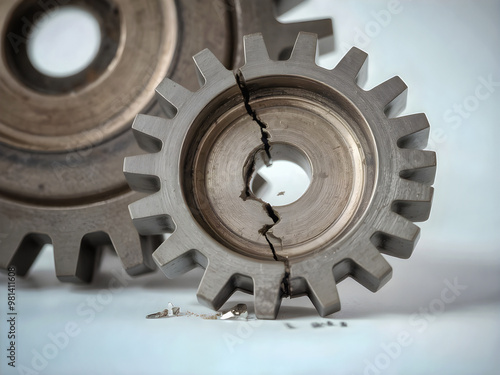 Fractured Precision: A Broken Gear