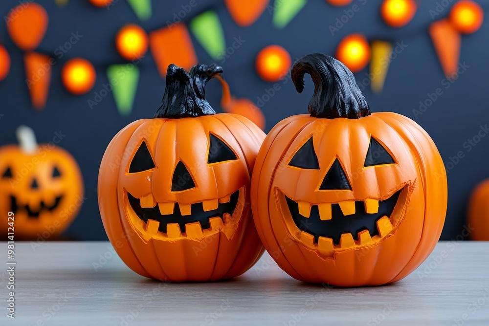 Fototapeta premium Halloween theme in school classrooms can be transformed into haunted learning spaces