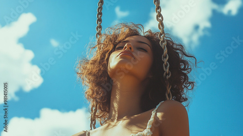 person on a swing