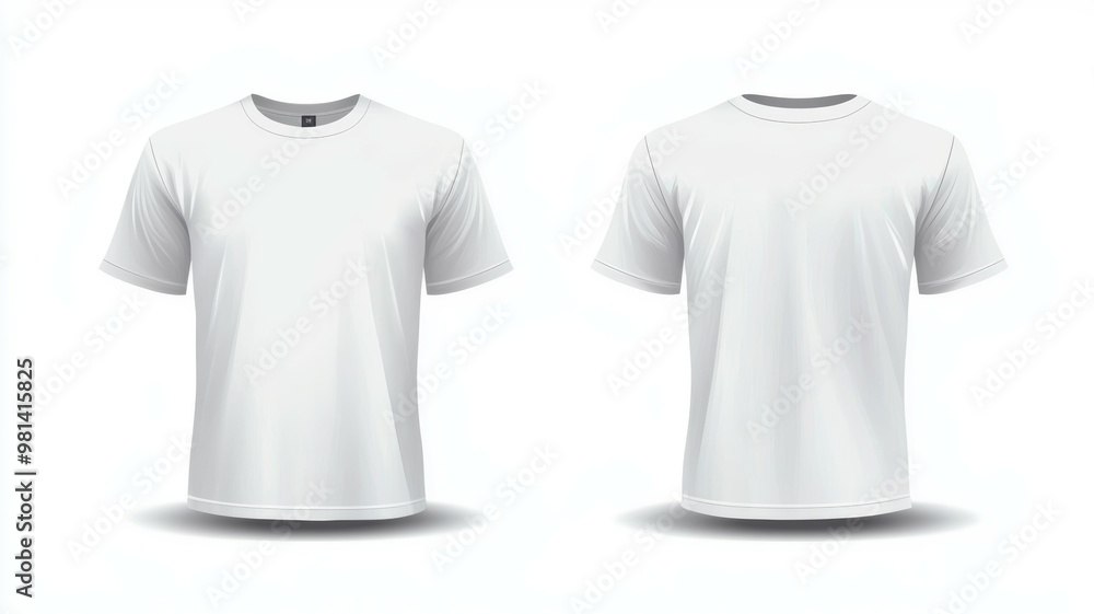 Two white t-shirts with no design on them Two white t-shirts with no design on them