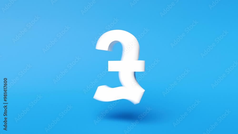 Currency symbols turning into each other on blue background Currency symbols turning into each other on blue background