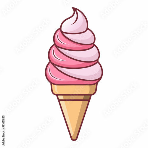 ice cream on white