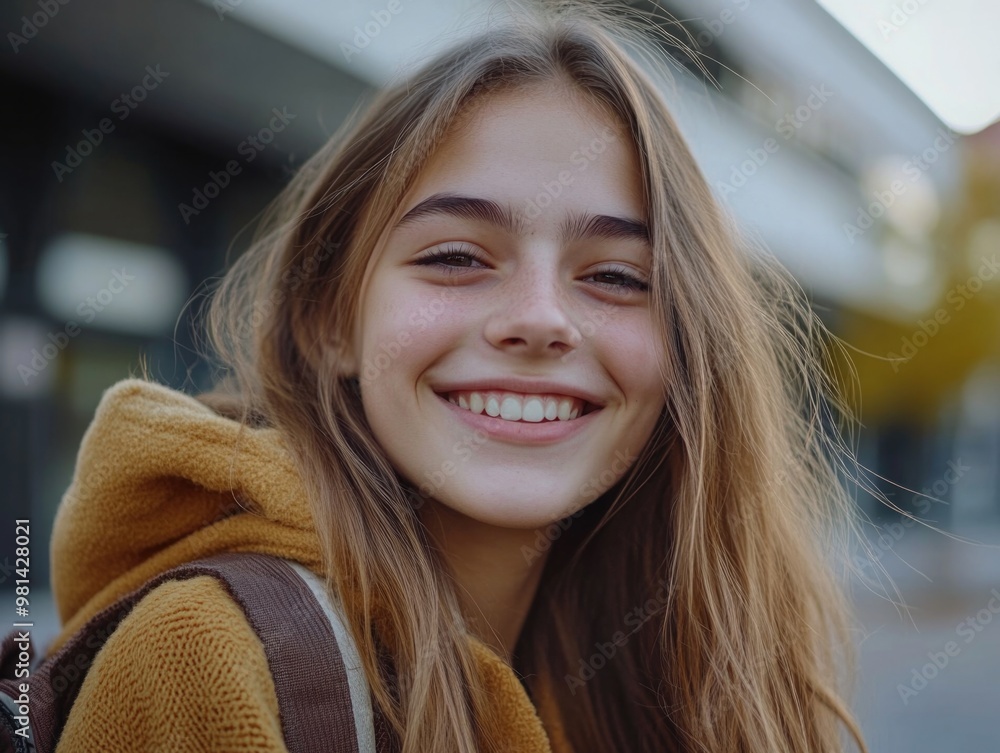 Happy Student Smiling for the Camera Happy Student Smiling for the Camera