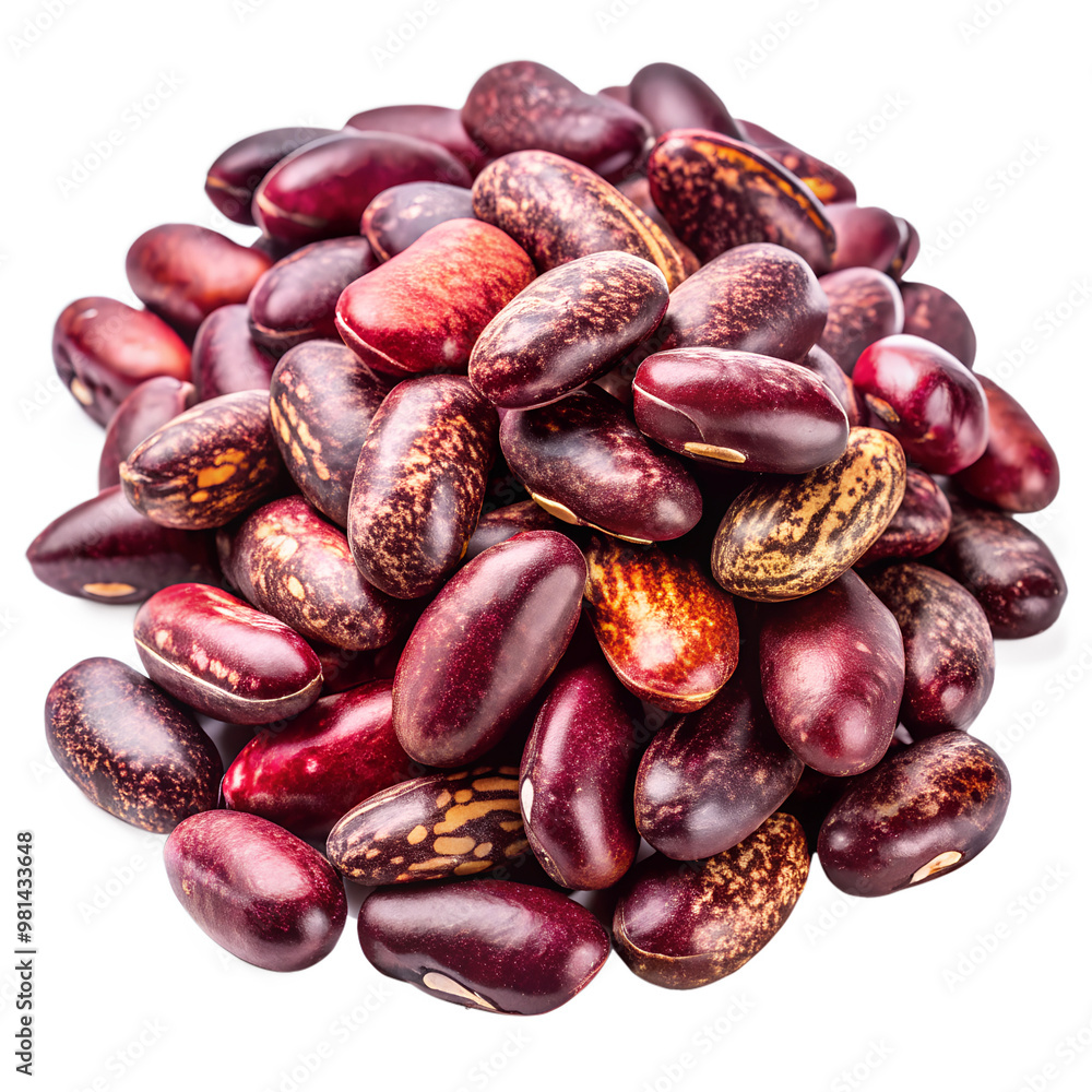 Scarlet runner beans, isolated on a transparent background Scarlet runner beans, isolated on a transparent background