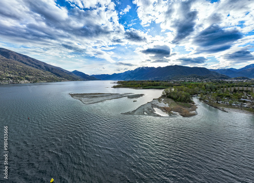 lake and mountains photo