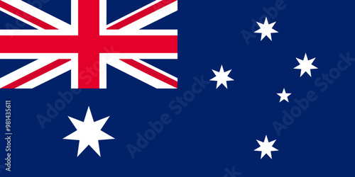 The national flag of Australia, vector