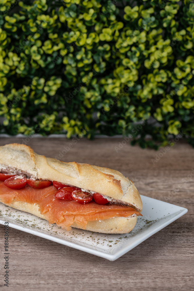 smoked salmon sandwich