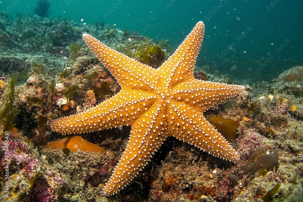 starfish on a reef starfish on a reef