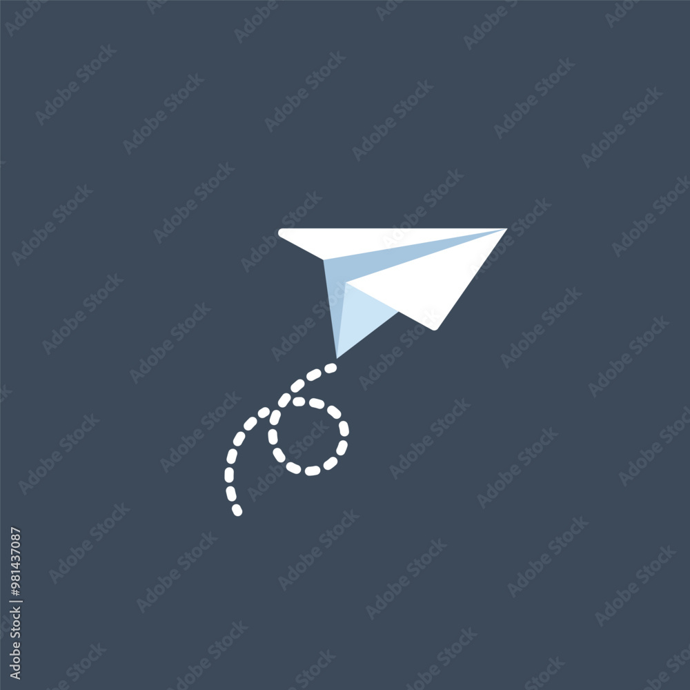flying paper plane in flat vector design. flying paper plane in flat vector design.