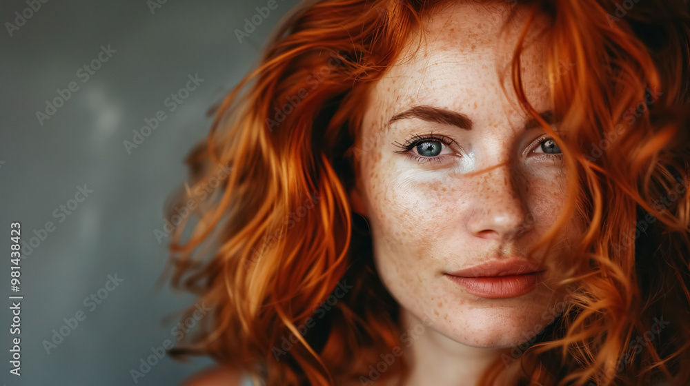 Mature beautiful woman with red hair Mature beautiful woman with red hair