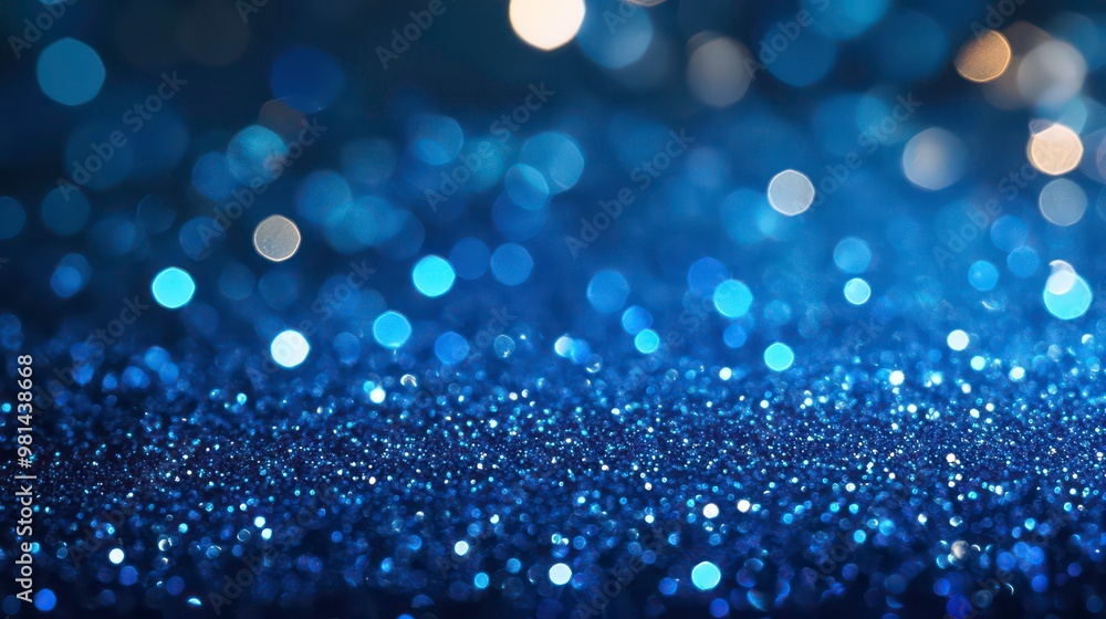 Abstract blue glitter bokeh background with sparkling lights and defocused circles. Abstract blue glitter bokeh background with sparkling lights and defocused circles.